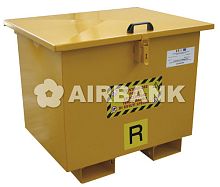 Steel waste container 250l -500l - 815lfor hazardous wastewith lid