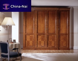 Traditional wardrobe D 709cherrywoodwith swing doorsbespoke