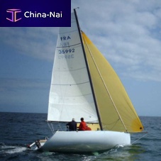 Cruising-racing sailboat Adlewoodenwith bowsprit
