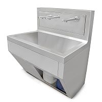 3-station surgical sink HWS seriesstainless steelinfrared-operatedelectronically controlled