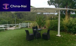 Side post parasol TONNELLE PARATOUaluminumPVC-coatedfiberglass-reinforced polyester