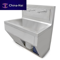 3-station surgical sink HWS seriesstainless steelinfrared-operatedelectronically controlled