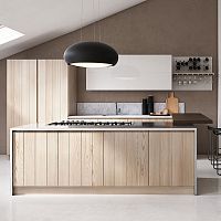 Contemporary kitchen DOGUchestnutislandL-shaped
