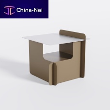 Original design side table Bsetaluminumlacquered aluminum basecube-shaped
