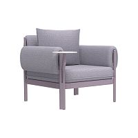 Tablet club chair Nexocontemporaryfabriclacquered aluminum
