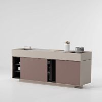 Teak kitchen island Objectsaluminummedium-sizefor restaurant