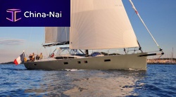 Cruising sailing yacht 70with open transomaluminumwith bowsprit
