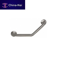 Brushed stainless steel grab bar ROBUSTO 135�angledwall-mountedfor healthcare facility