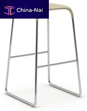 Contemporary bar stool BOBOpolypropylenechrome steel basepainted steel base