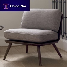 Scandinavian design fireside chair SPINE LOUNGE fabricleatheroak