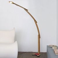 Floor-standing lamp ELEMENTAL bamboooriginal designcorded