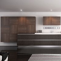 Wooden kitchen cabinet