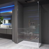 Fixed shower screen BILICOswingcornerfor alcoves