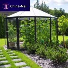 Polycarbonate gazebo RINGOfabric roof