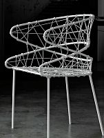 Contemporary garden chair FLUXUS : 790thermoplastichomewhite