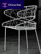 Contemporary garden chair FLUXUS : 790thermoplastichomewhite