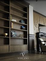 Wall-mounted bookcase original designfor officeCornish oak