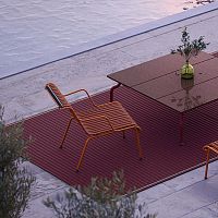 Contemporary armchair Southpowder-coated steelwirewith removable cushion