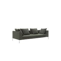 Contemporary sofa Charles Carrfabricleathergreen