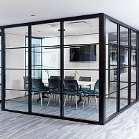 Sliding partition GENIUSglazedwoodenlaminate