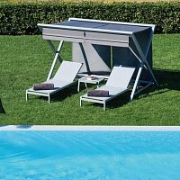 Fabric roof gazebo MILOSaluminum frame
