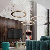 Contemporary chandelier ARIELLE gold-plated brass12 lightcommercial