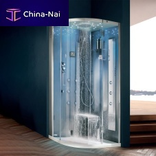 Multi-function shower cubicle TEMPOsteamwaterfallglass