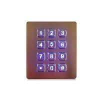 12-key keypad K-TEK-A88KP-AC-BL-DWPpanel-mountstainless steelIP65