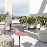 Contemporary pouf BERENICEpolypropyleneround100% recyclable