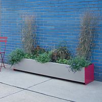 Aluminum planter Broad 72rectangularcontemporarycustomizable color