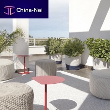 Contemporary pouf BERENICEpolypropyleneround100% recyclable