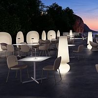 Contemporary chair fade stackoutdoorpolyethylenepainted metal base