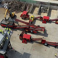 Metal recycling unit metal separationfor process lines