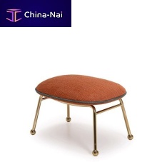Contemporary footrest Roundfabricsteel