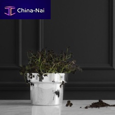 Sheet metal plant pot copperroundconical