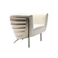 Contemporary armchair AQVILA LA 858fabricmetalwhite