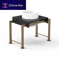 Steel planter MIKO brushed stainless steelceramicporcelain stoneware
