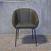 Contemporary chair LUNAindoorfabricleather