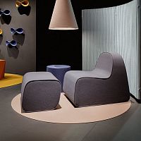 Contemporary fireside chair 3029791feltwith footrestupholstered