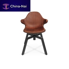 Contemporary chair W-LOFTindoorleathermetal base