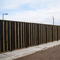 Noise barrier with modular panels glassmetalfor roads