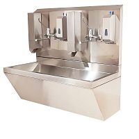 2-station surgical sink stainless steel