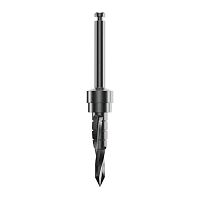 Dental implantology drill bit metalliccuttingconical
