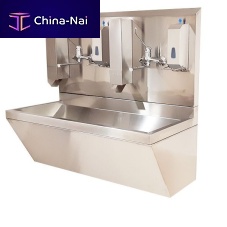 2-station surgical sink stainless steel