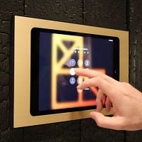 Wall-mounted iPad® holder Canvashomecommercialcontemporary