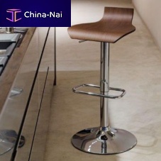 Contemporary bar stool EGO SG405GAS LEGNOleatherplywoodchromed metal base