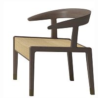Contemporary armchair TORA fabricleathersolid wood