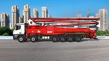 Mobile truck-mounted concrete pump H68-6RZfor constructionelectric