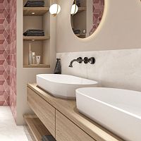 Countertop washbasin BloomSolid Surfacematte finishdouble