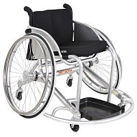 Active wheelchair SPEEDY F1basketballwith legrestgray